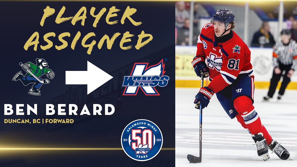 K-WINGS RECEIVE FORWARD BEN BERARD ON LOAN FROM ABBOTSFORD (AHL)
