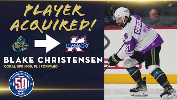 K-WINGS ACQUIRE FORWARD BLAKE CHRISTENSEN FROM KNIGHT MONSTERS