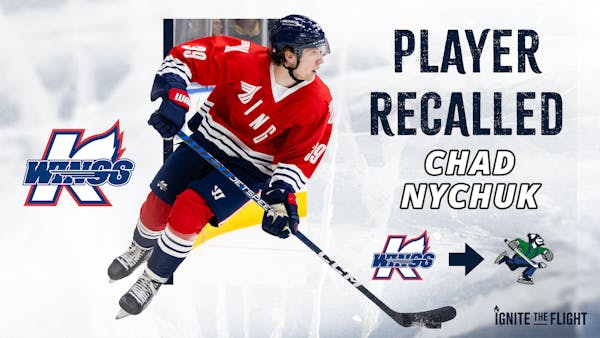K-WINGS RETURN DEFENSEMAN CHAD NYCHUK TO CANUCKS (AHL)