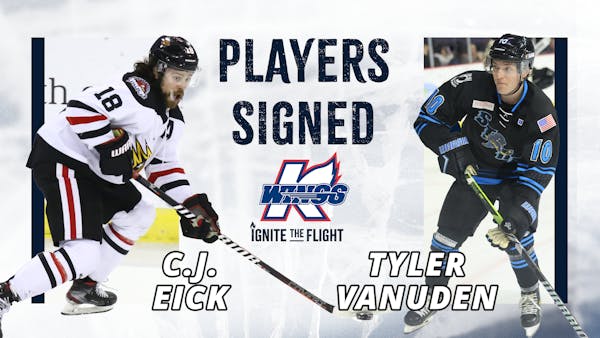 K-WINGS ADD VETERAN FORWARD C.J. EICK &amp; ROOKIE FORWARD TYLER VANUDEN