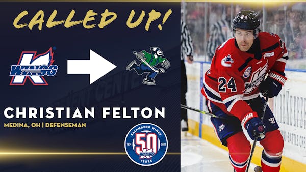 K-WINGS’ FELTON RECALLED BY CANUCKS (NHL), ASSIGNED TO CANUCKS (AHL)