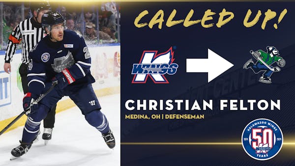 K-WINGS’ FELTON RECALLED BY CANUCKS (NHL), REASSIGNED TO CANUCKS (AHL)