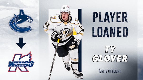 K-WINGS LOANED FORWARD TY GLOVER FROM CANUCKS