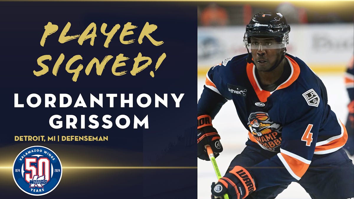 K-WINGS SIGN DEFENSEMAN LORDANTHONY GRISSOM