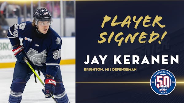 K-WINGS INK DEFENSEMAN JAY KERANEN