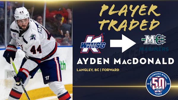 K-WINGS SEND FORWARD AYDEN MACDONALD TO MARINERS