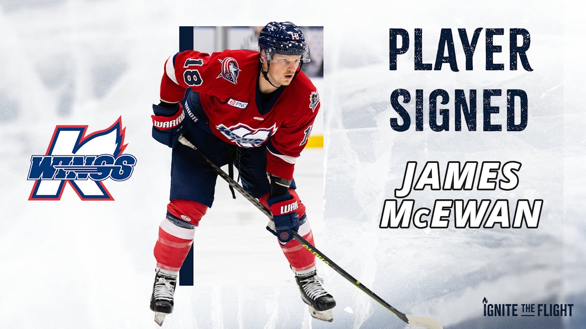 K-WINGS RE-SIGN FORWARD JAMES MCEWAN, ADD ROOKIE DEFENSEMAN STEPHEN ALVO