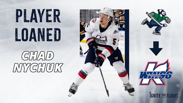 K-WINGS RECEIVE ALL-STAR DEFENSEMAN CHAD NYCHUK FROM CANUCKS (AHL)