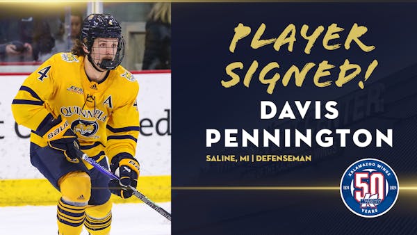K-WINGS SIGN ROOKIE DEFENSEMAN DAVIS PENNINGTON