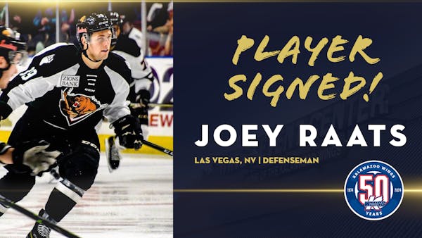 K-WINGS SIGN DEFENSEMAN JOEY RAATS