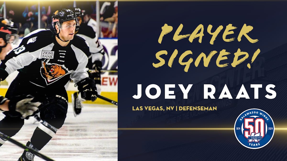 K-WINGS SIGN DEFENSEMAN JOEY RAATS