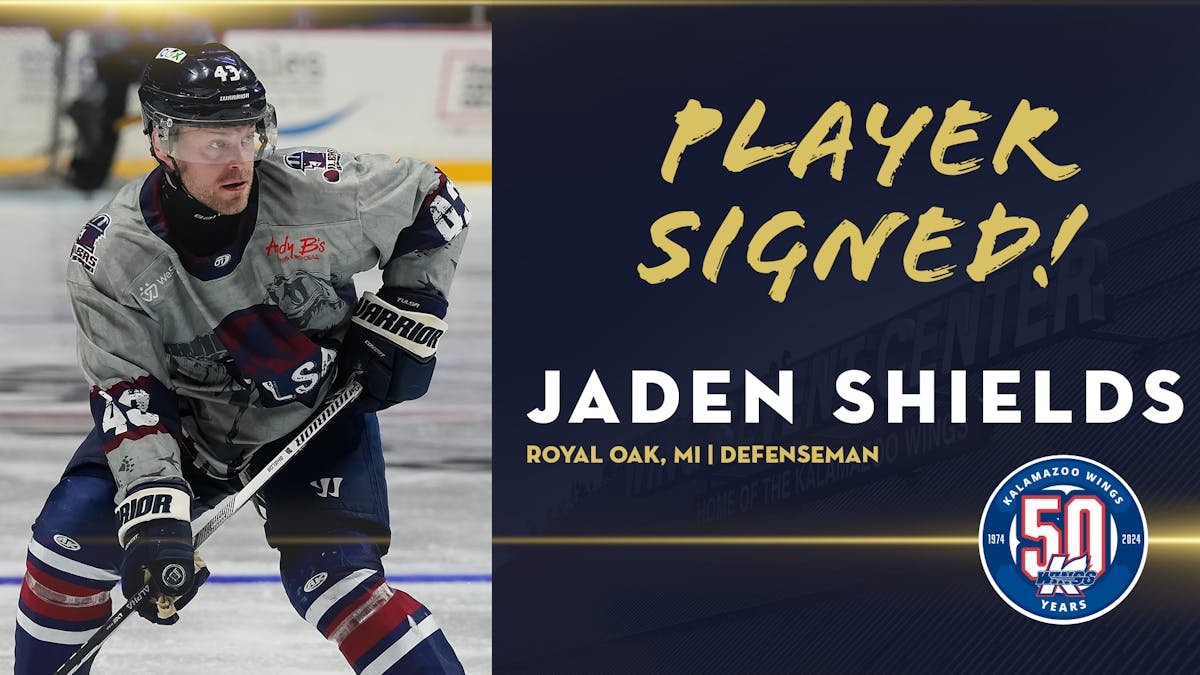 K-WINGS SIGN DEFENSEMAN JADEN SHIELDS, ADD GOALIE DYLAN MYSKIW ON PTO