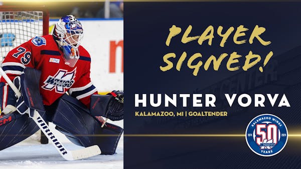 K-WINGS SIGN GOALTENDER HUNTER VORVA