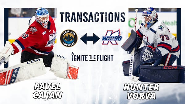 K-WINGS’ VORVA SIGNS WITH MONSTERS (AHL), CAJAN ASSIGNED ON LOAN