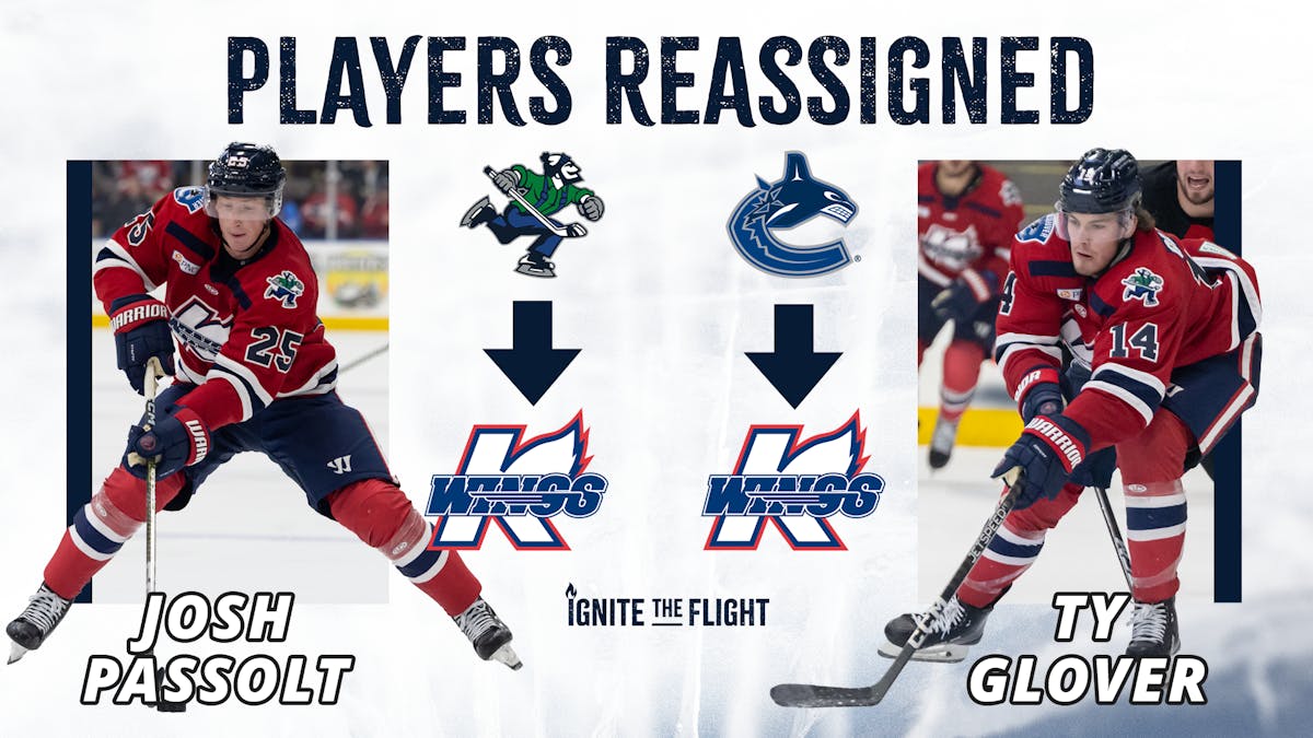 KALAMAZOO RECEIVES GLOVER &amp; PASSOLT, REASSIGNED BY VANCOUVER &amp; ABBOTSFORD