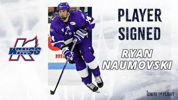 K-WINGS SIGN ROOKIE FORWARD RYAN NAUMOVSKI