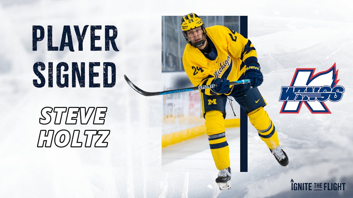 K-WINGS TAP WOLVERINE, SIGN ROOKIE DEFENSEMAN STEVE HOLTZ