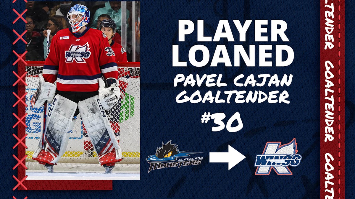K-WINGS RECEIVE GOALTENDER PAVEL CAJAN ON LOAN FROM MONSTERS (AHL)