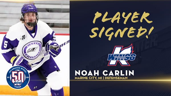 K-WINGS ADD ROOKIE DEFENSEMAN NOAH CARLIN