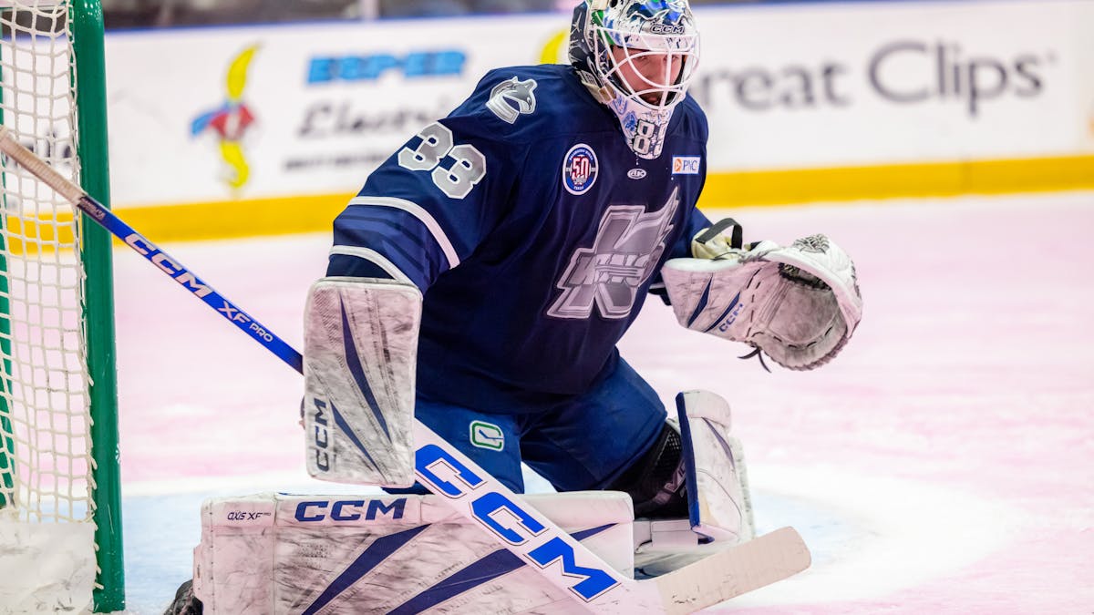 K-WINGS BLANK BISON ON PINK ICE IN FRONT OF SOLD OUT CROWD