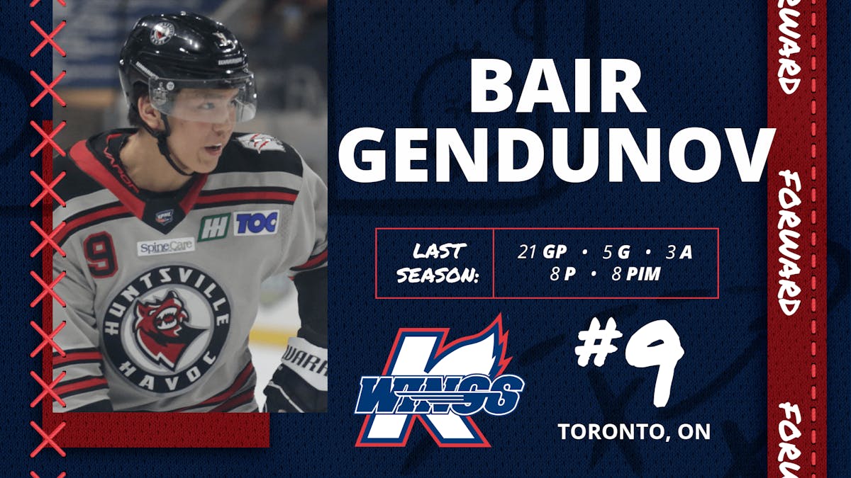 K-WINGS SIGN ROOKIE FORWARD BAIR GENDUNOV