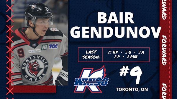 K-WINGS SIGN ROOKIE FORWARD BAIR GENDUNOV