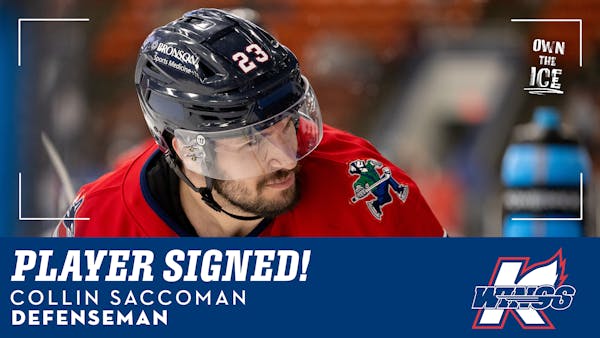 K-WINGS DEFENSEMAN COLLIN SACCOMAN RETURNS FOR 2025-26 SEASON