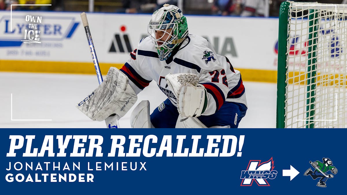 CANUCKS (AHL) RECALL LOAN OF GOALTENDER JONATHAN LEMIEUX