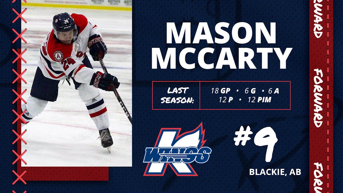 K-WINGS SIGN FORWARD MASON MCCARTY, INK TWO PLAYERS TO PTO CONTRACTS