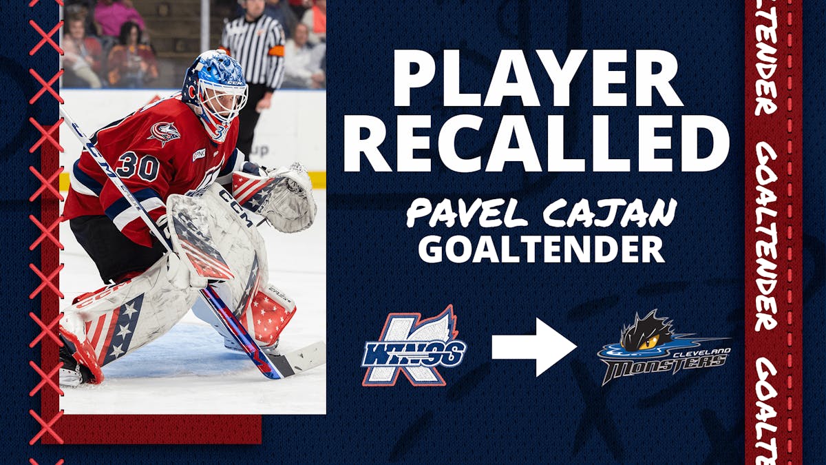 MONSTERS (AHL) RECALL ROOKIE GOALTENDER PAVEL CAJAN