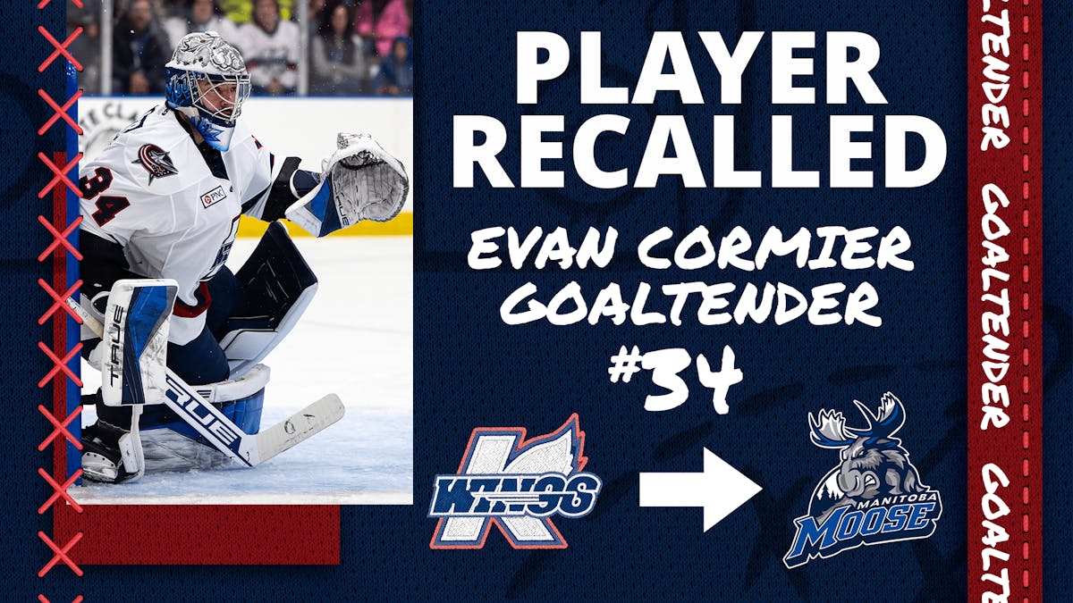 GOALTENDER EVAN CORMIER RECALLED BY MANITOBA (AHL)