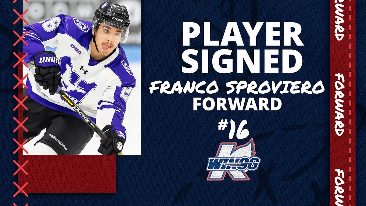 K-WINGS SIGN ROOKIE FORWARD FRANCO SPROVIERO