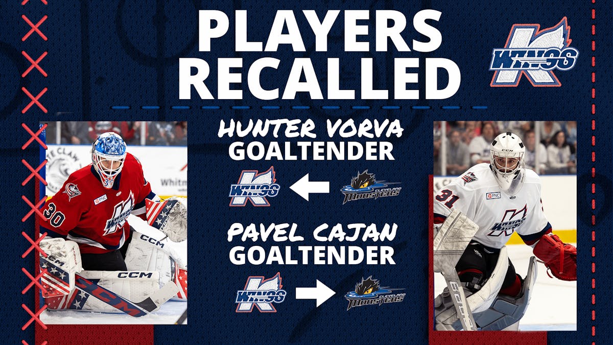K-WINGS AND MONSTERS (AHL) RECALL LOANS OF VORVA &amp; CAJAN