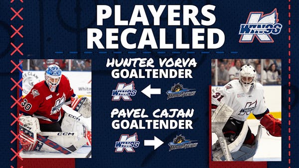 K-WINGS AND MONSTERS (AHL) RECALL LOANS OF VORVA &amp; CAJAN