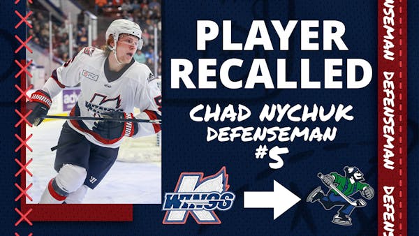 ABBOTSFORD (AHL) RECALLS DEFENSEMAN CHAD NYCHUK FROM LOAN TO KALAMAZOO